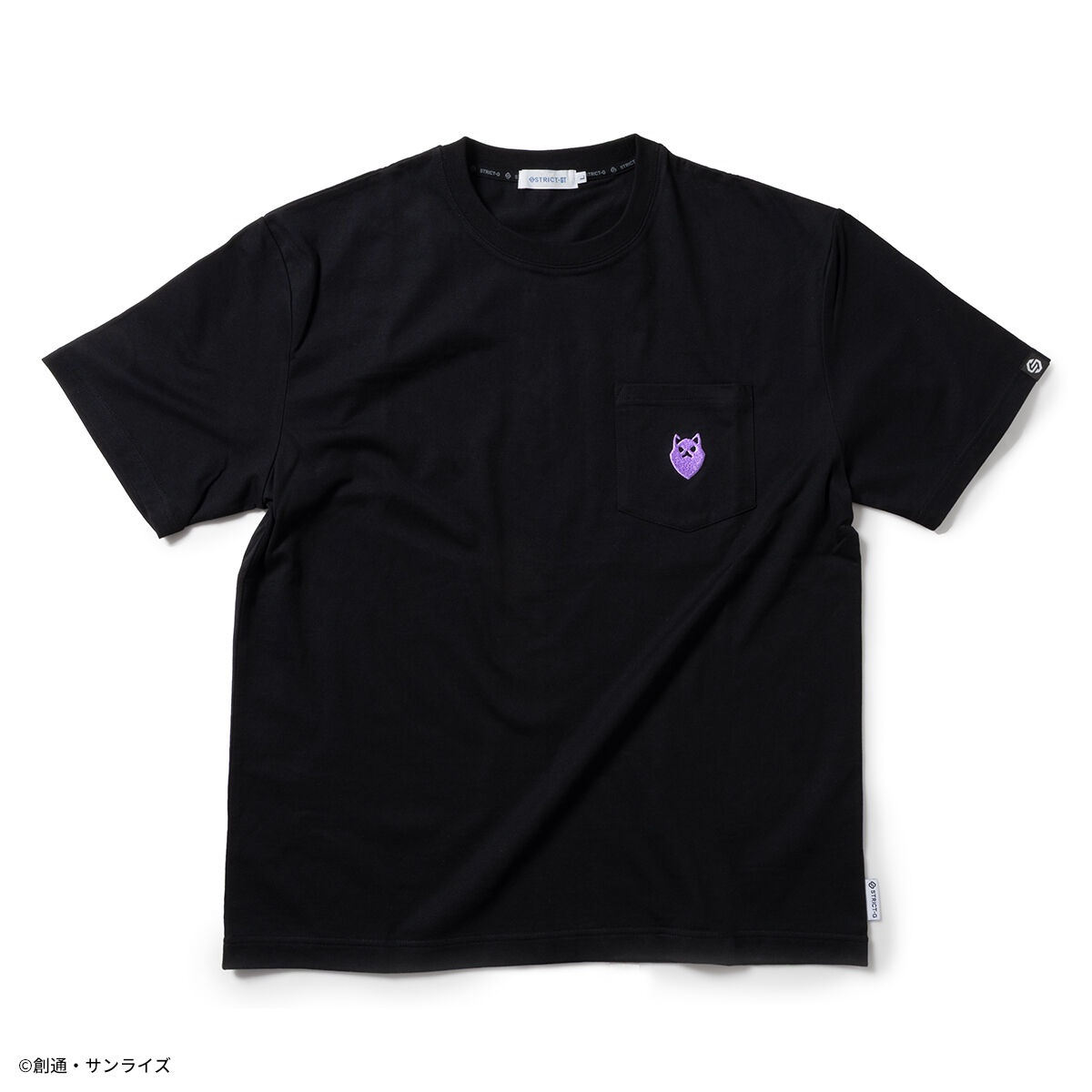 STRICT-G BASIC ジークアクス　ポケット付きTシャツ　ブラック STRICT-G『機動戦士Gundam GQuuuuuuX』キャラネームTシャツ