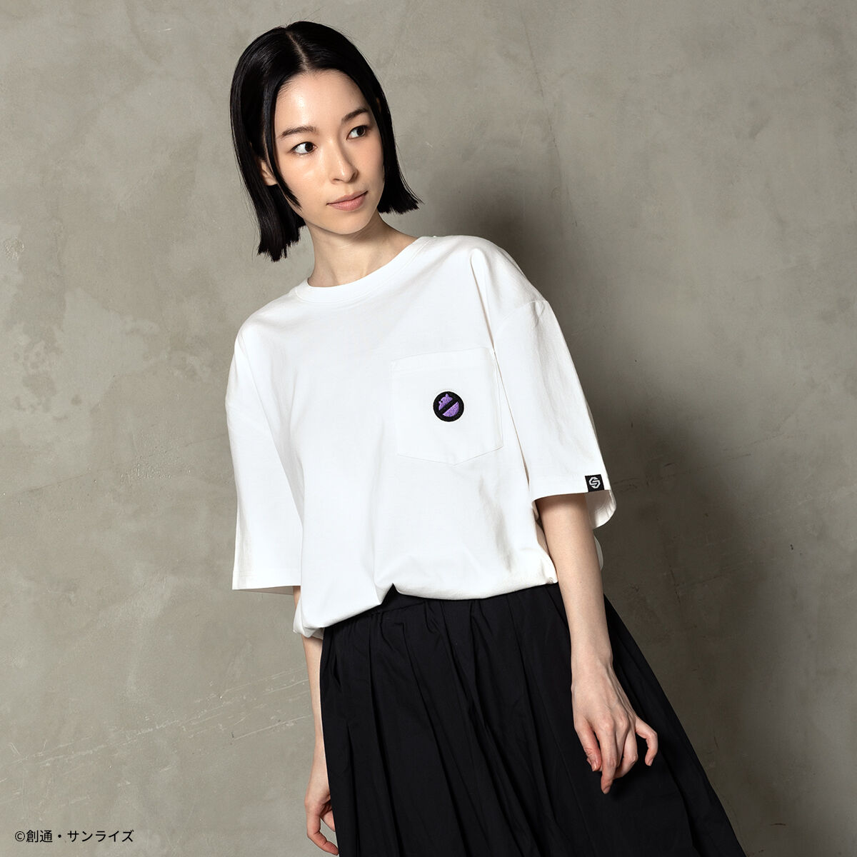 STRICT-G BASIC ジークアクス　ポケット付きTシャツ　ホワイト STRICT-G BASIC『機動戦士Gundam GQuuuuuuX』ポケット付きT