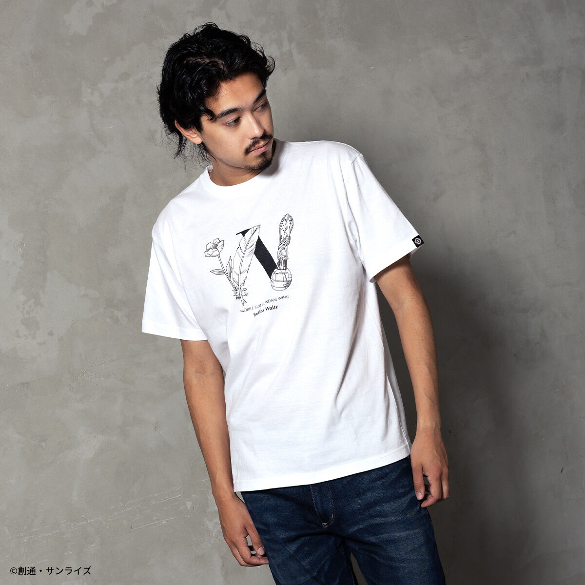 ガンダムW strict-g エンドレスワルツTシャツ STRICT-G JAPAN『新機動戦記ガンダムW Endless Waltz』筆絵T