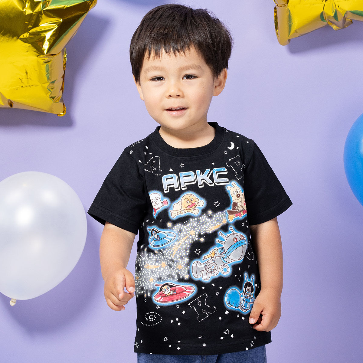 光る星柄半袖Tシャツ | それいけ！アンパンマン ファッション