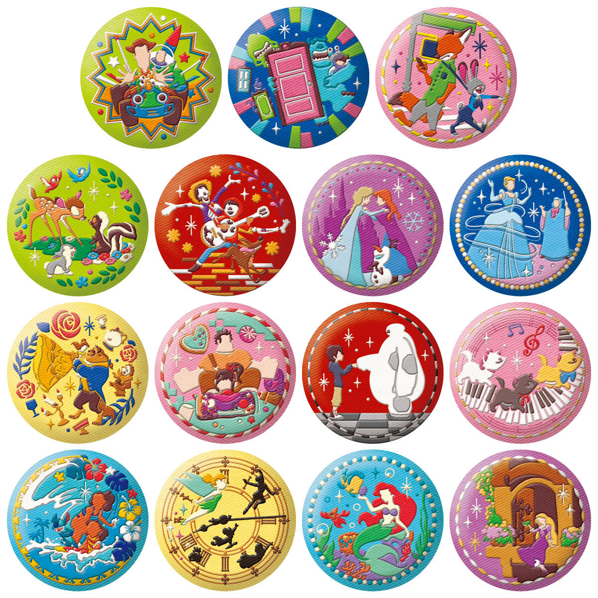 Disney Characters 刺繍缶バッジビスケット2｜発売日：2025年12