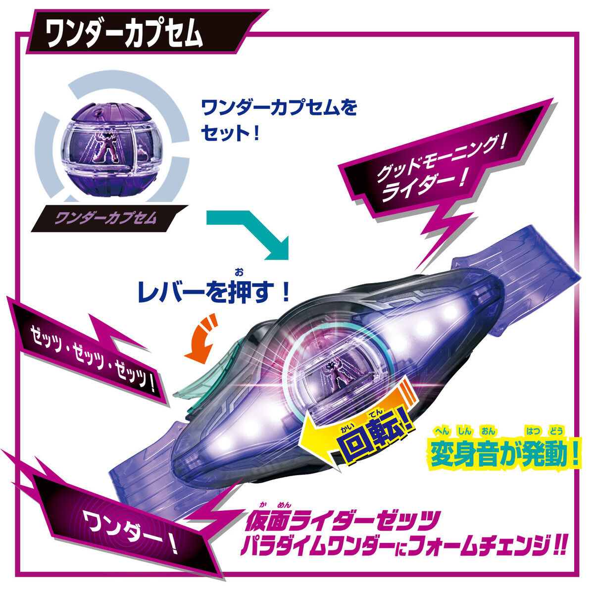 変身ベルト DXゼッツドライバー 4フォームチェンジセット｜仮面