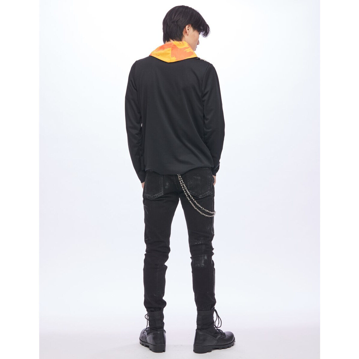h.naoto ベルト付フードTシャツ T -shirt – h.NAOTO WEBSHOP