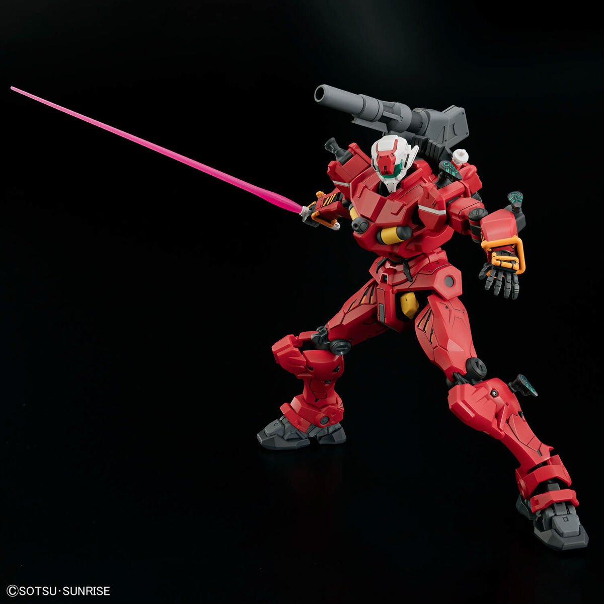 ガンプラ　HG 軽キャノン　塗装済完成品 HG 1/144 軽キャノンの塗装完成見本を展示、GUNDAM NEXT FUTURE