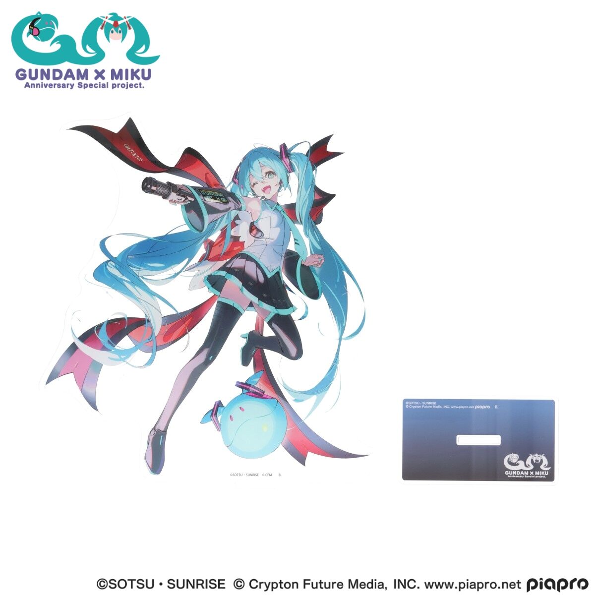 ガンダム45周年×初音ミク アクスタ+キービジュアル+缶バッジ 3点【新品】 ガンダム45周年×初音ミク アクスタ+キービジュアル+缶バッジ 3点