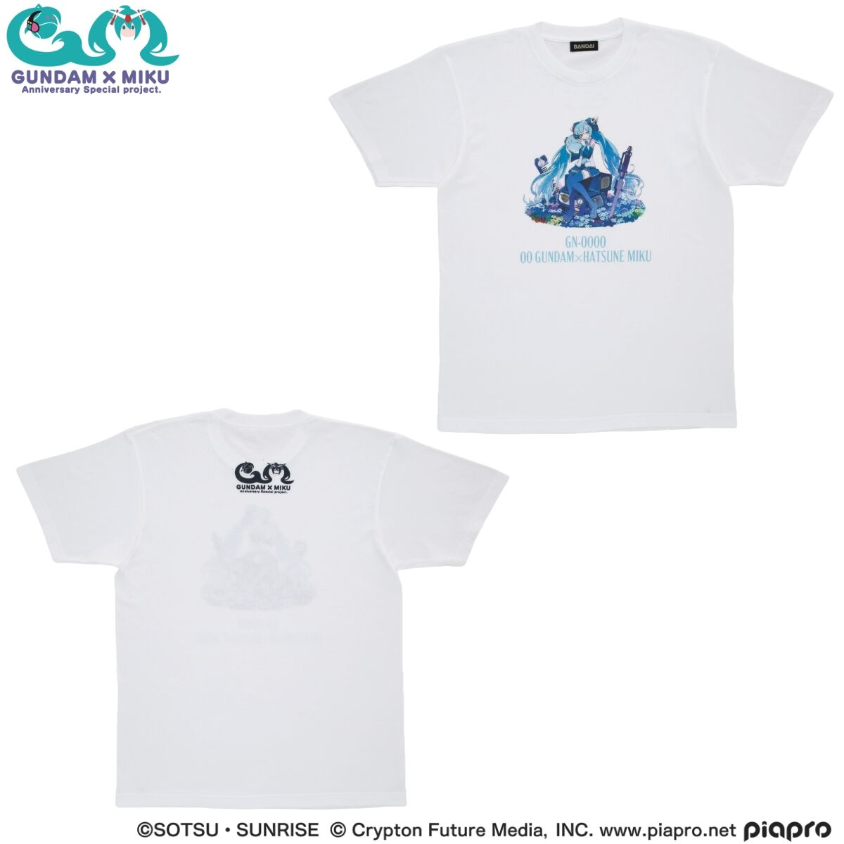 ガンダム45周年 × 初音ミク Tシャツ　XL ガンダム45周年 × 初音ミク Tシャツ 初音ミク×エールストライク