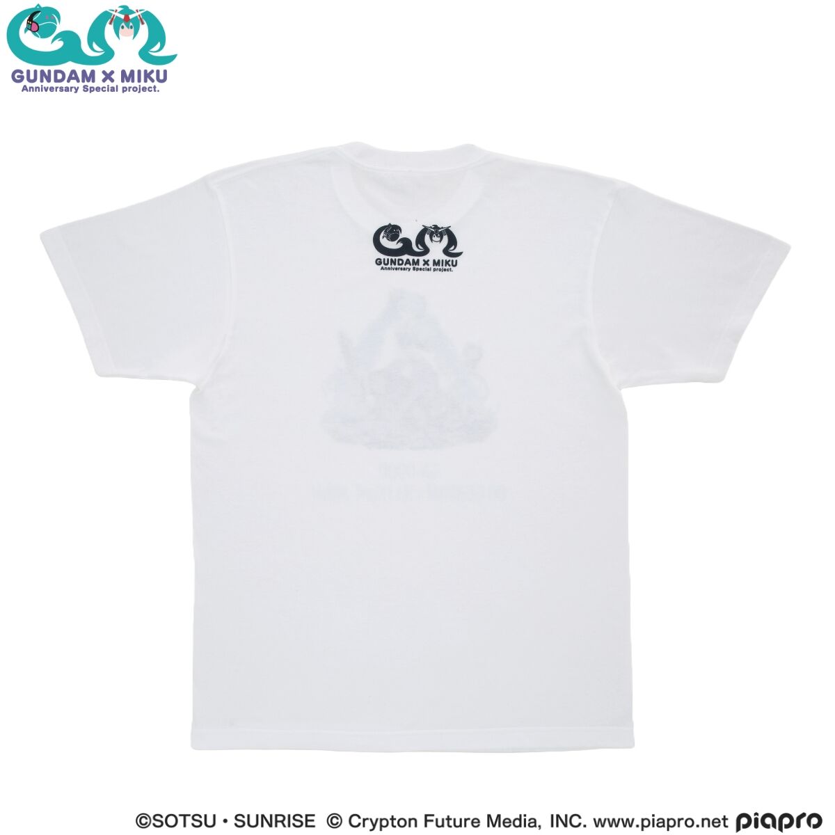 ガンダム45周年 × 初音ミク Tシャツ 初音ミク × ダブルオー
