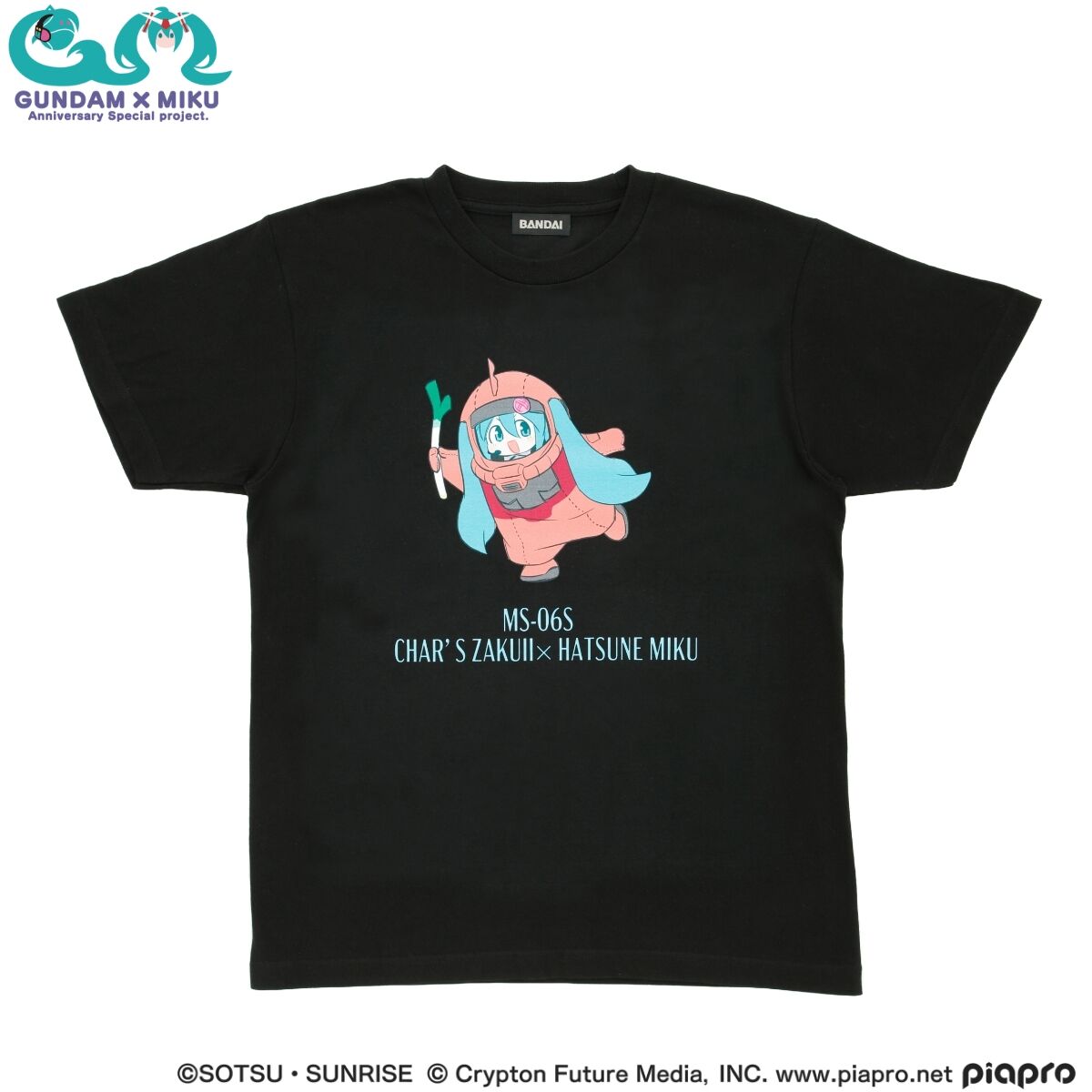 ガンダム45周年 × 初音ミク Tシャツ シャアザクぐるみ [初音ミク