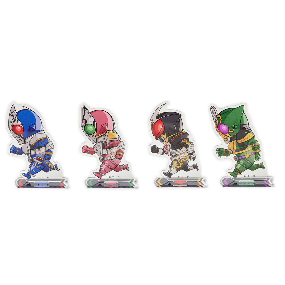 仮面ライダー剣　20th ダブルアクリルスタンド　3種　コンプリートセット 仮面ライダー剣（ブレイド） 走るデフォルメシリーズ アクリル