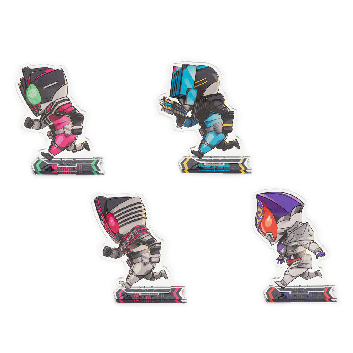 仮面ライダーディケイド 走るデフォルメシリーズ アクリルスタンド 4点【新品】 仮面ライダーディケイド 走るデフォルメシリーズ アクリル
