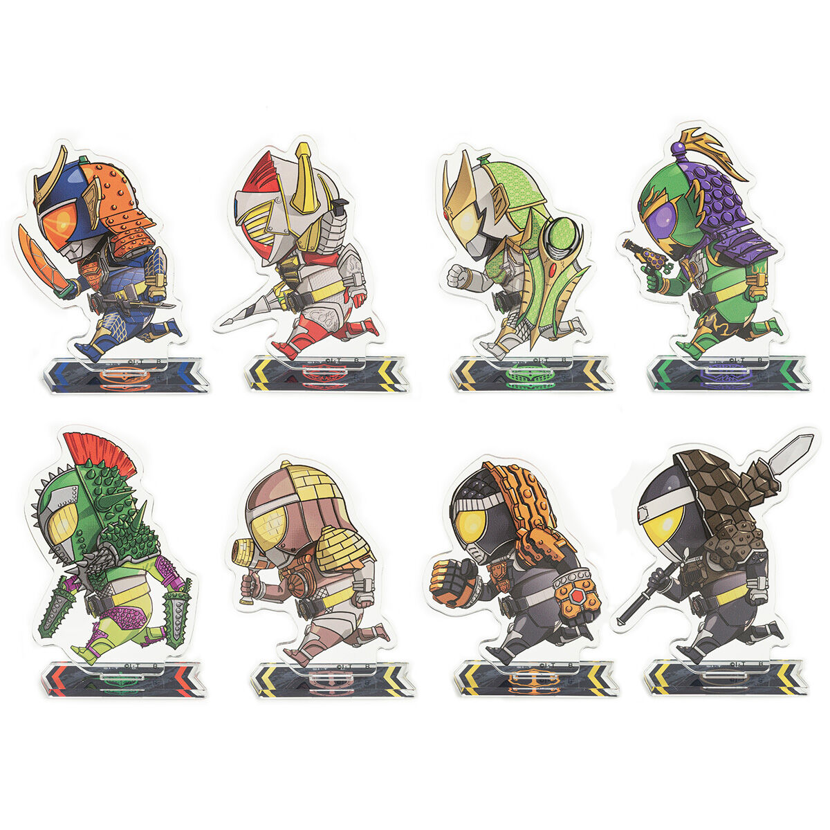 【希少商品】仮面ライダー鎧武　鎧武シリーズ　デフォルメフィギュア　全8体 仮面ライダー鎧武 走るデフォルメシリーズ アクリルスタンド（全