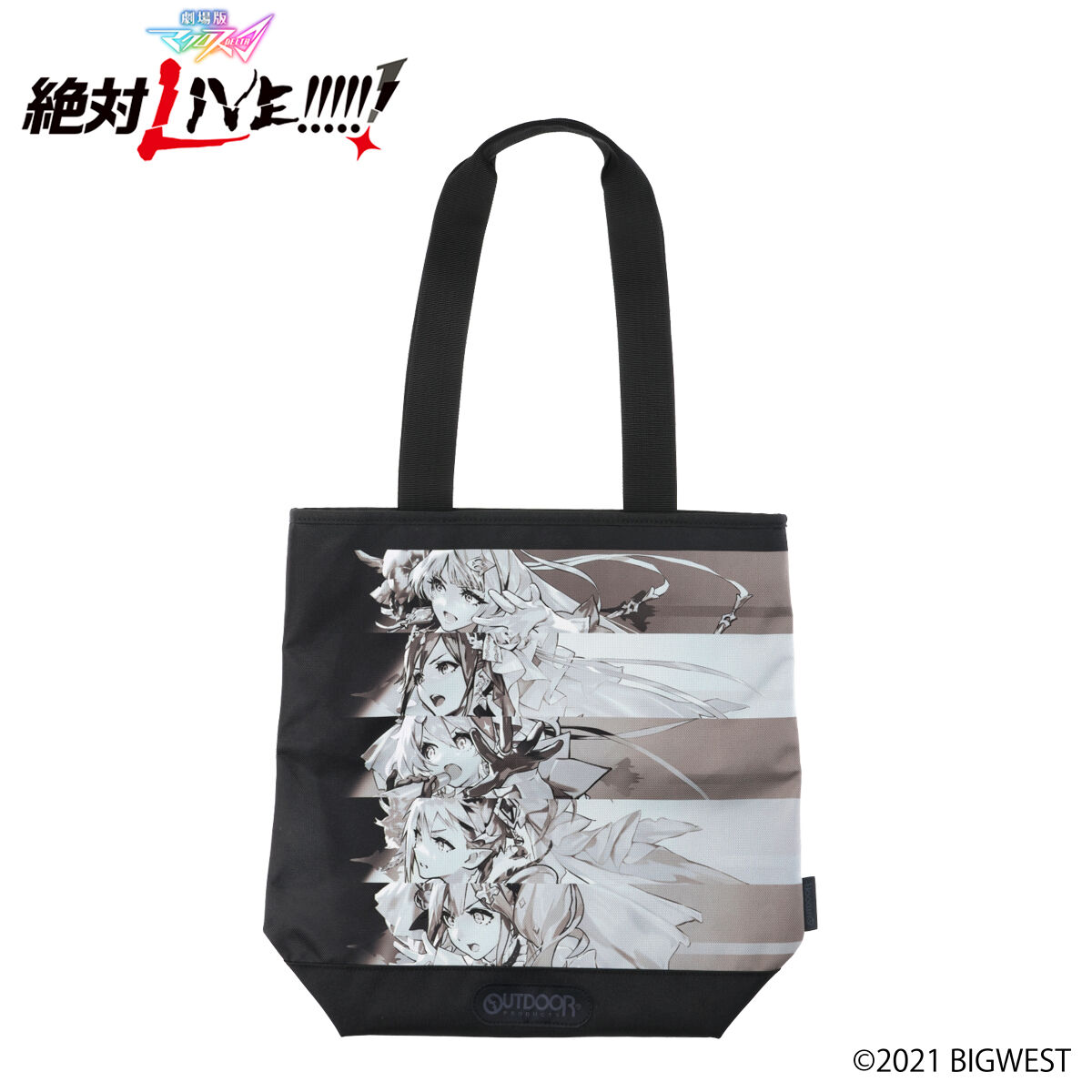 BLACK LABEL / トートバッグ 劇場版マクロスΔ 絶対LIVE!!!!!! × OUTDOOR PRODUCTS BLACK