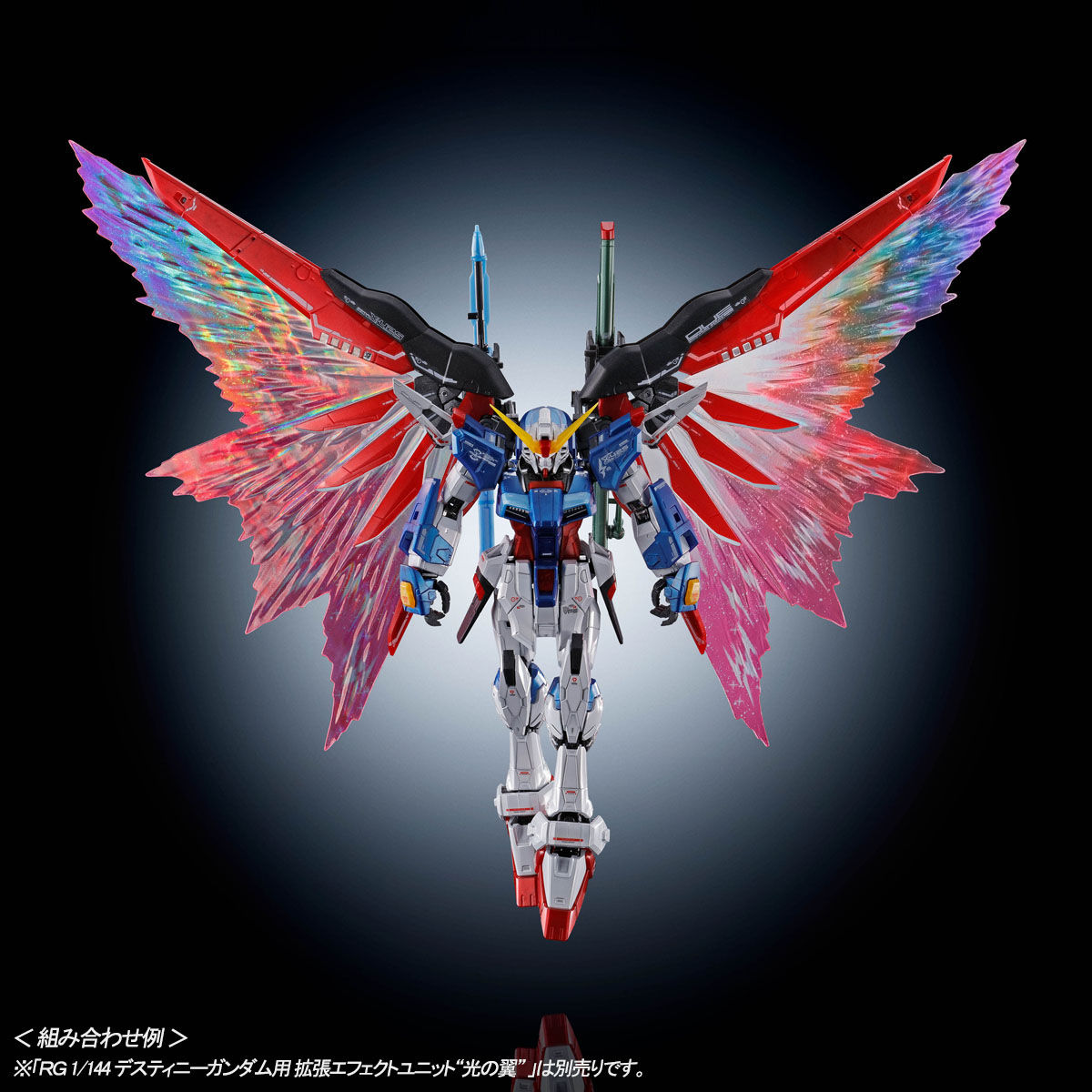 ガンプラ ディスティニーガンダム チタニウムフィニッシュ(RG)光の翼オプション RG 1/144 デスティニーガンダム[チタニウムフィニッシュ