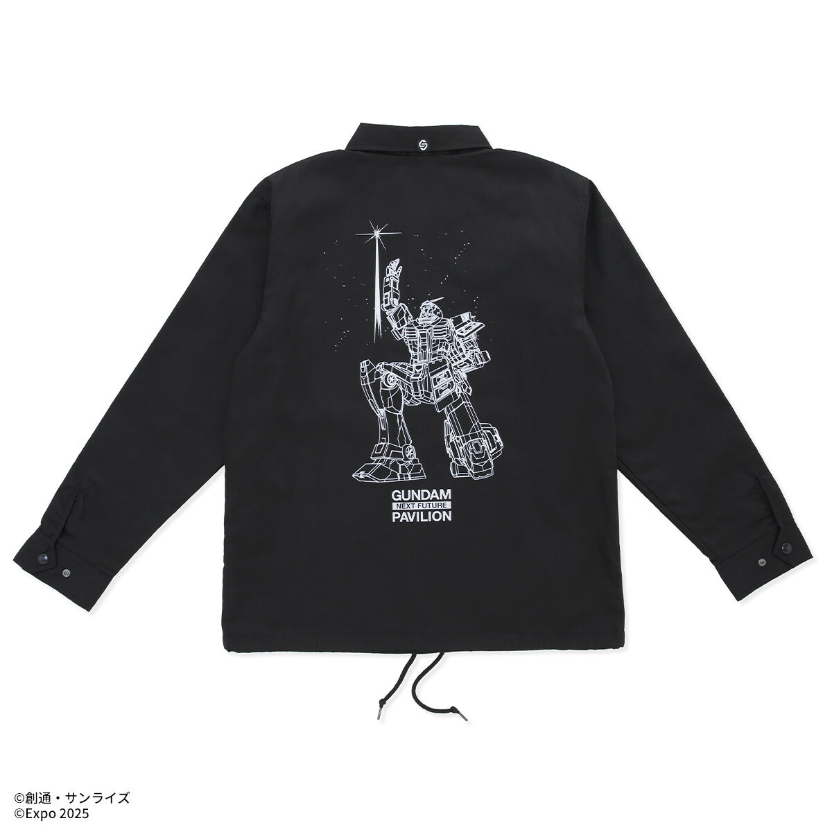 【限定値下】ガンダムベース STRICT-ITブラックナイロン・コーチジャケット STRICT-G『機動戦士ガンダム 閃光のハサウェイ』コーチ