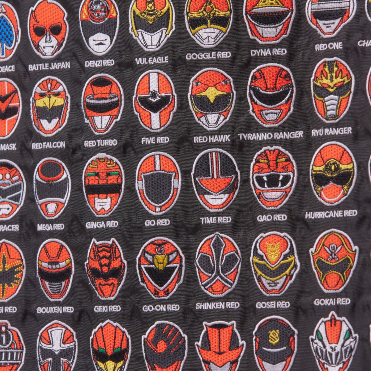 スーパー戦隊シリーズ 歴代レッド 刺繍バッグ | 宇宙戦隊キュウ