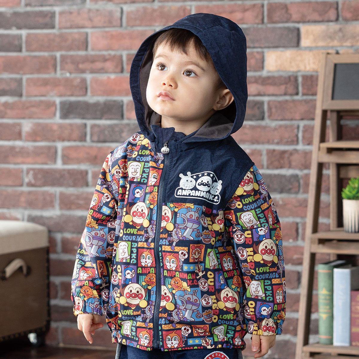 ANPANMAN KIDS COLLECTIONフード取外しリバーシブルブルゾン フード取外しリバーシブルブルゾン | それいけ！アンパンマン