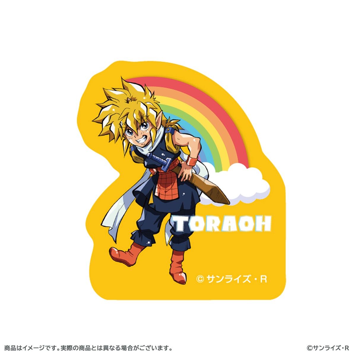 魔神英雄伝ワタル　キングヘラクロス ドット絵ステッカー 魔神創造伝ワタル』×『ぼく、シマエナガ。』ダイカット