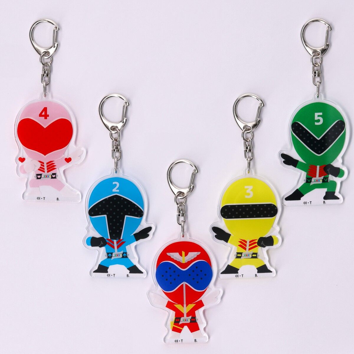秘密戦隊ゴレンジャー デフォルメ アクリルチャーム 全5種 | 秘密戦隊