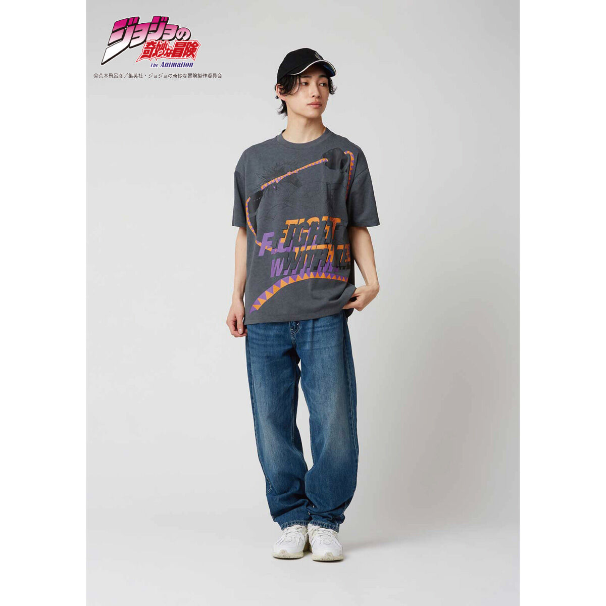 ジョジョの奇妙な冒険 戦闘潮流 』グラニフ ビッグシルエットTシャツ