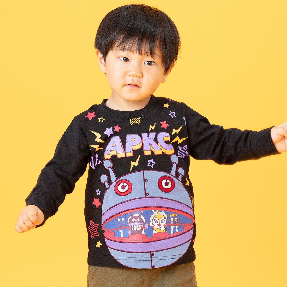 だだんだんBIGアップリケ長袖Tシャツ | それいけ！アンパンマン