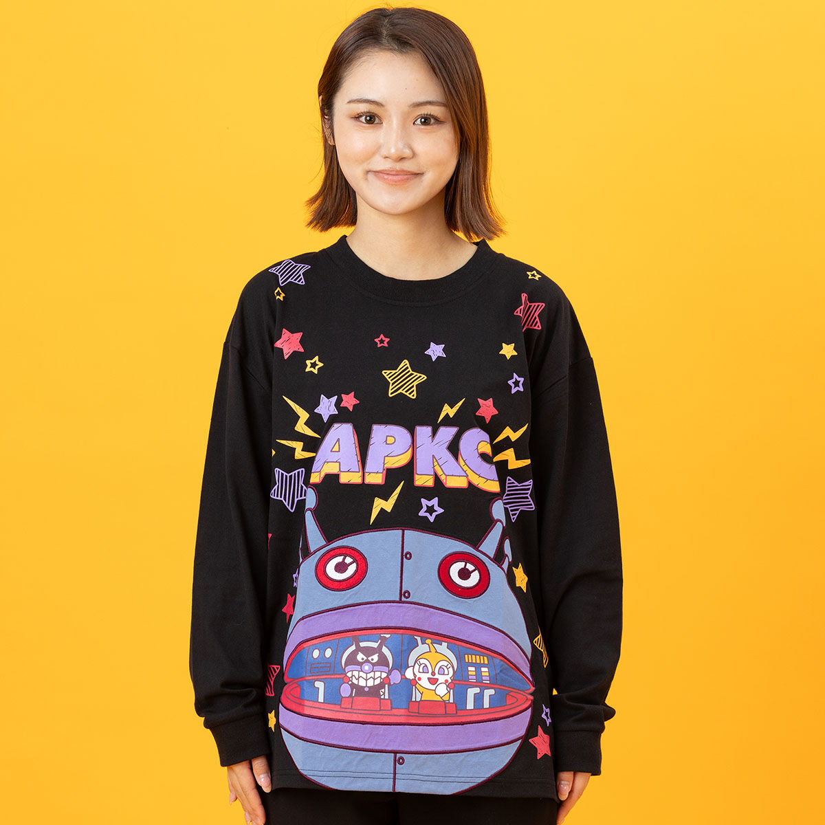 だだんだんBIGアップリケ長袖Tシャツ大人 | それいけ！アンパンマン