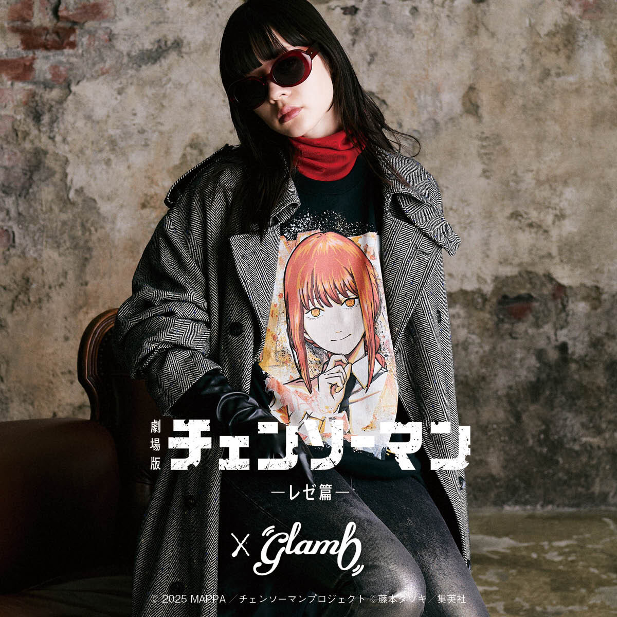 チェンソーマン 劇場版 レゼ篇 マキマ Tシャツ Lサイズ 劇場版『チェンソーマン レゼ編』×glamb Makima T-shirt II