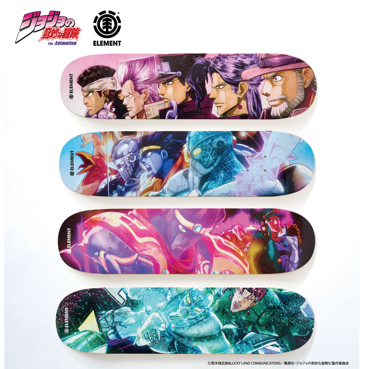ジョジョの奇妙な冒険 【ELEMENT】スケートボードデッキ | j-hobby
