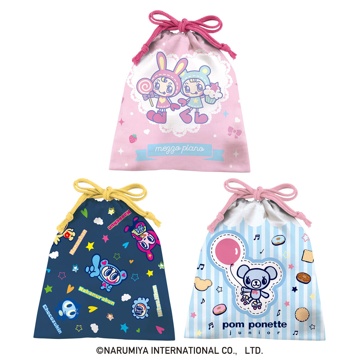 ナルミヤキャラクターズ ミニ巾着セット ナルミヤキャラクターズ巾着(3種セット) | 食品・飲料