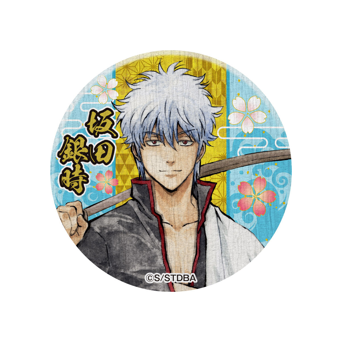 銀魂　キャラポップアップストア　和紙風缶バッジ　花鳥風月　坂田銀時　16個セット 銀魂 キャラポップストア 和紙風缶バッジコレクション-花鳥風月