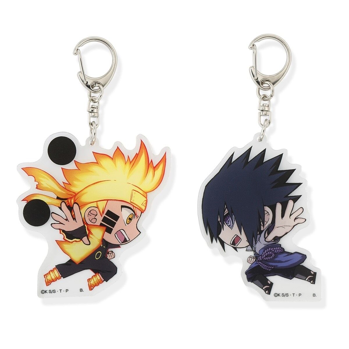 NARUTO 走るデフォルメシリーズ ナルトvsサスケ アクリルキーホルダー