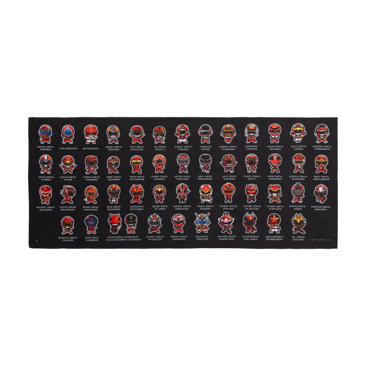 スーパー戦隊シリーズ 歴代レッド デフォルメ フェイスタオル | 宇宙