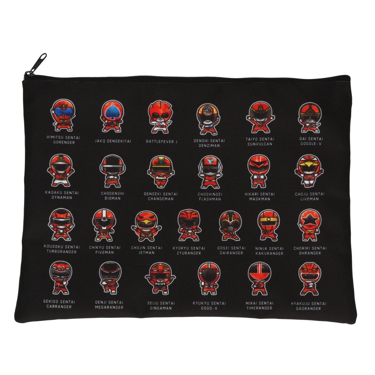 スーパー戦隊シリーズ 歴代レッド デフォルメ フラットポーチ（大