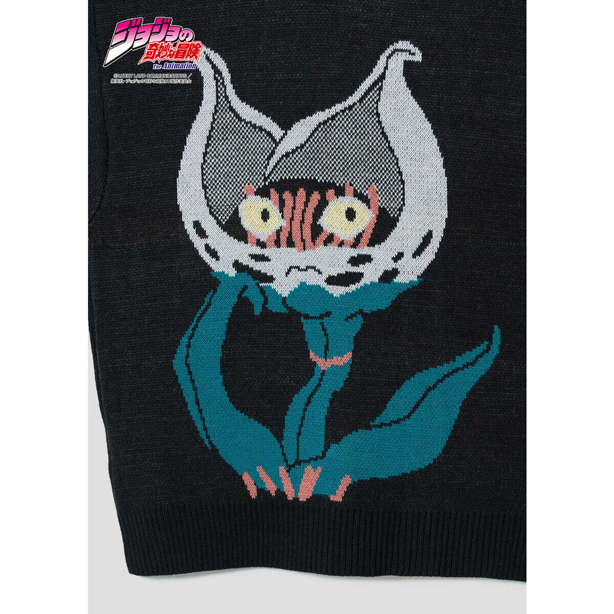 猫草　カーディガン　JoJoコラボ　Lサイズ オンラインSOLDOUT商品 グラニフ ジョジョ 猫草 カーディガン ウォッシャブルジャカードニット