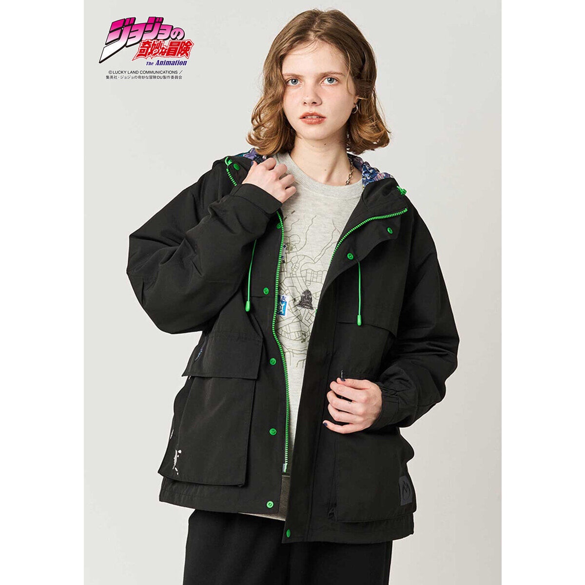 ジョジョの奇妙な冒険 グラニフ 護衛チーム モチーフ 裏毛ジップ