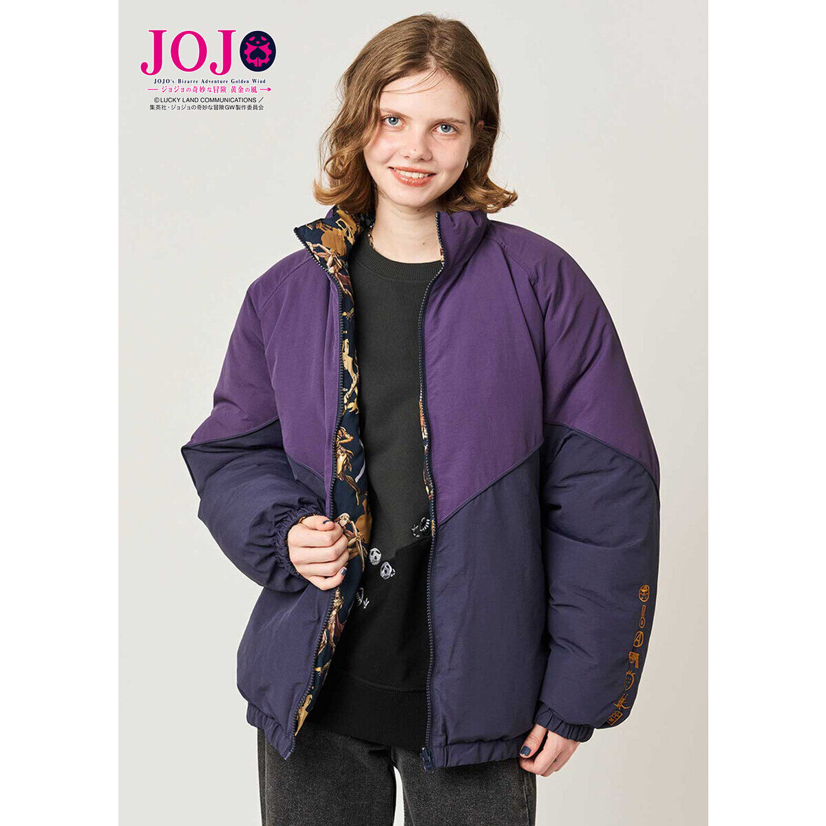 ＸＬ　グラニフ ジョジョの奇妙な冒険　リバーシブルブルゾンジャケット　JOJO アニメ『ジョジョの奇妙な冒険 黄金の風』 グラニフ