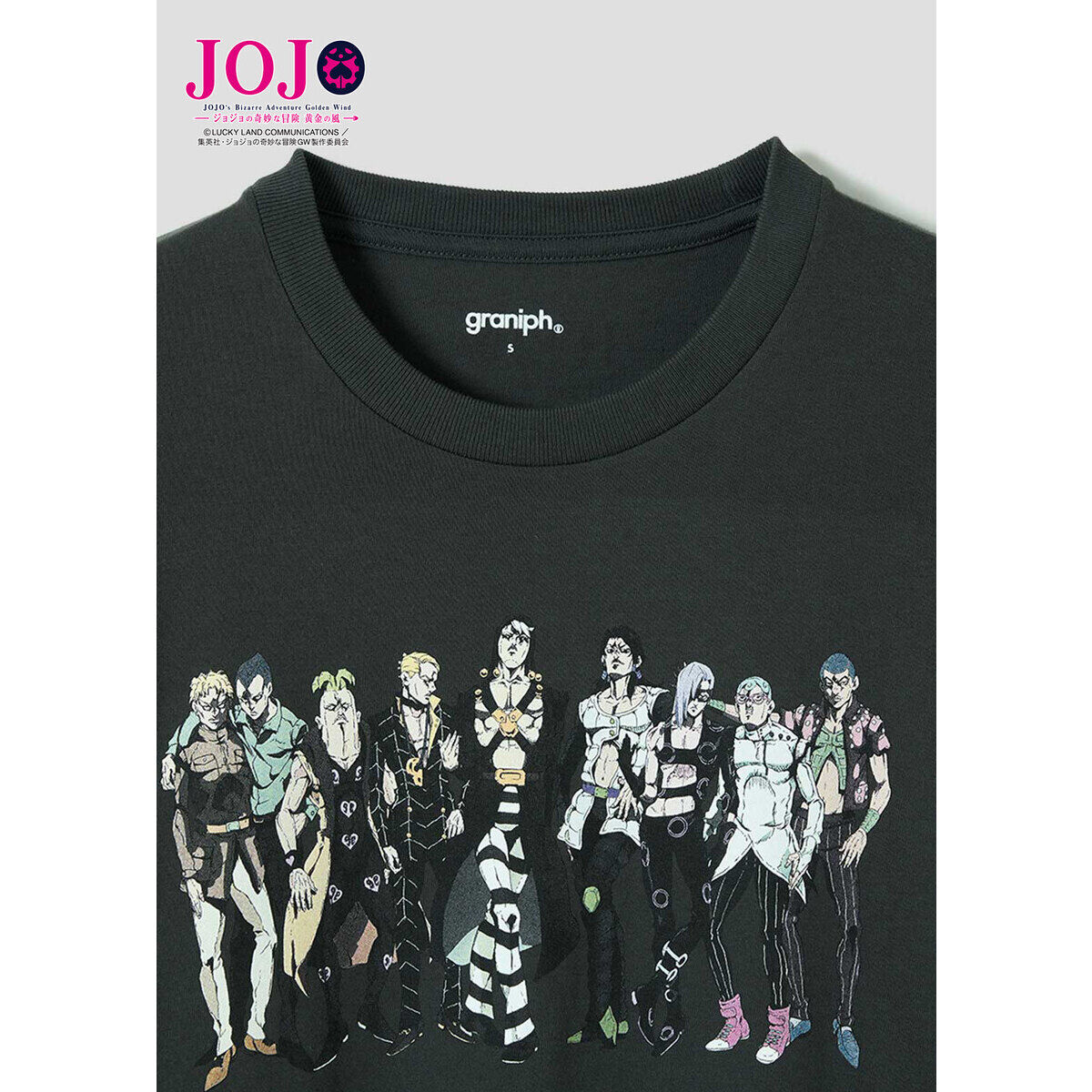 アニメ『ジョジョの奇妙な冒険 黄金の風』 グラニフ 半袖TシャツB