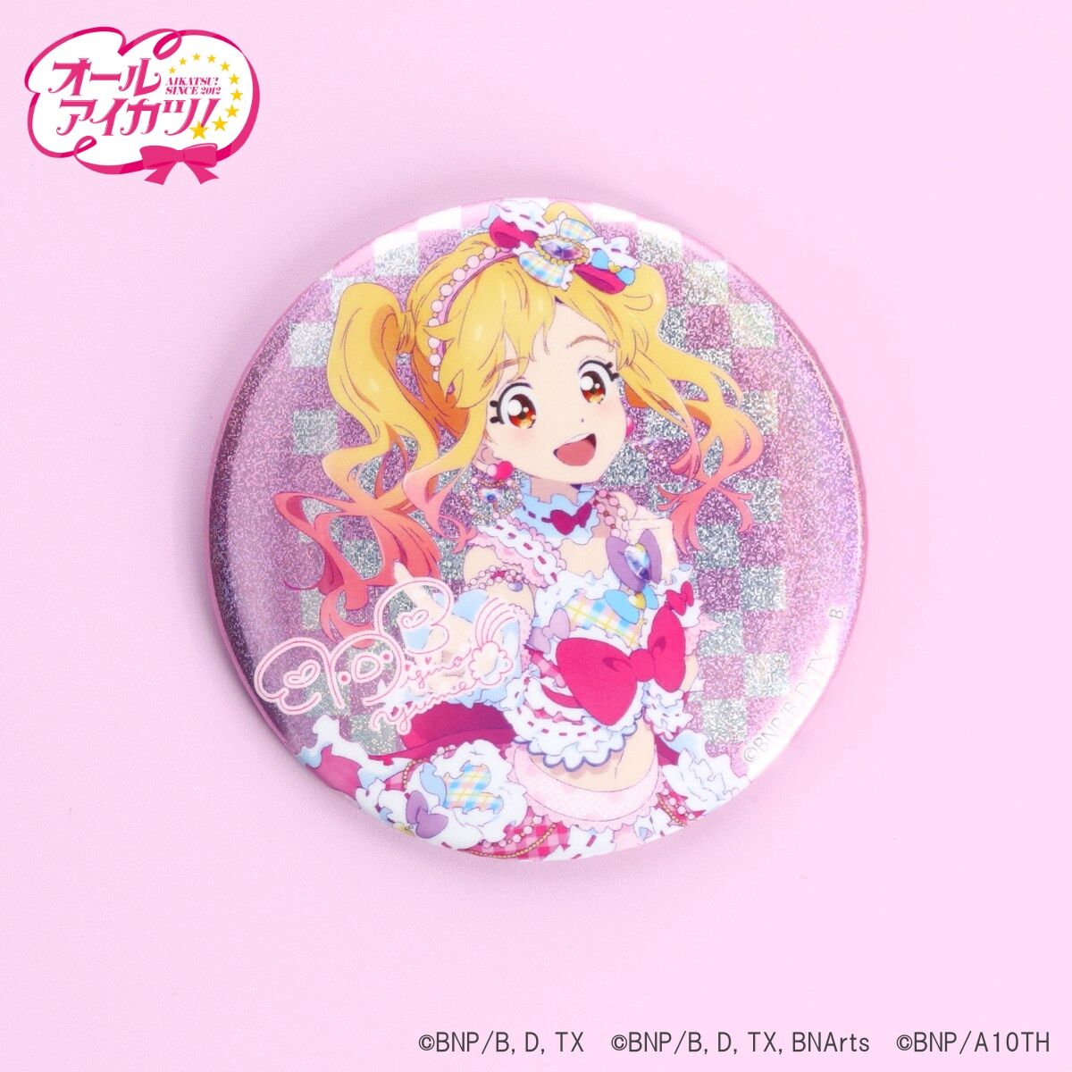 アイカツ　プライズ限定缶バッチ 新プロジェクト「アイカツアカデミー！」から、アイカツ！オフィシャル