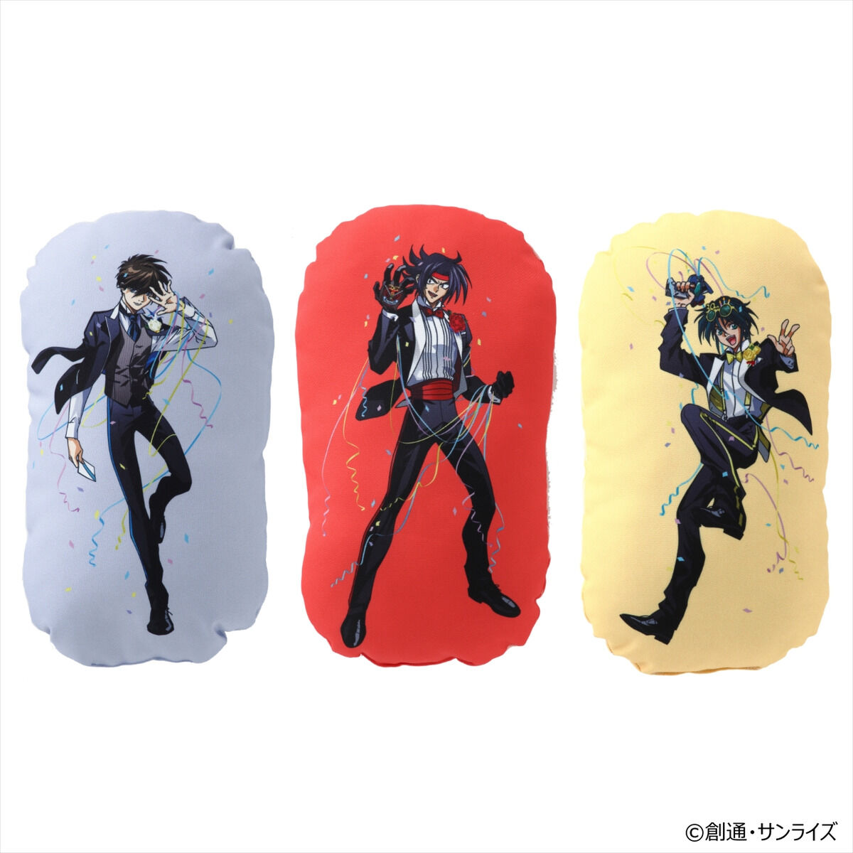 ガンダムGWX 周年イラスト ミニクッション（ヒイロ、ドモン、ガロード