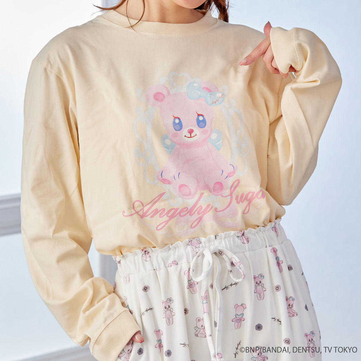 予約販売】エンジェリーシュガー ロングカットソー エンジェリーベア柄