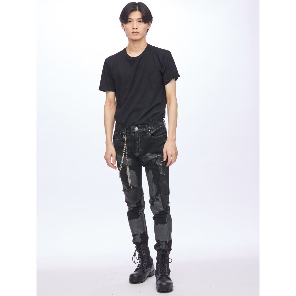 爆上戦隊ブンブンジャー×h.NAOTO ブンオレンジ／振騎玄蕃 パッチデニム