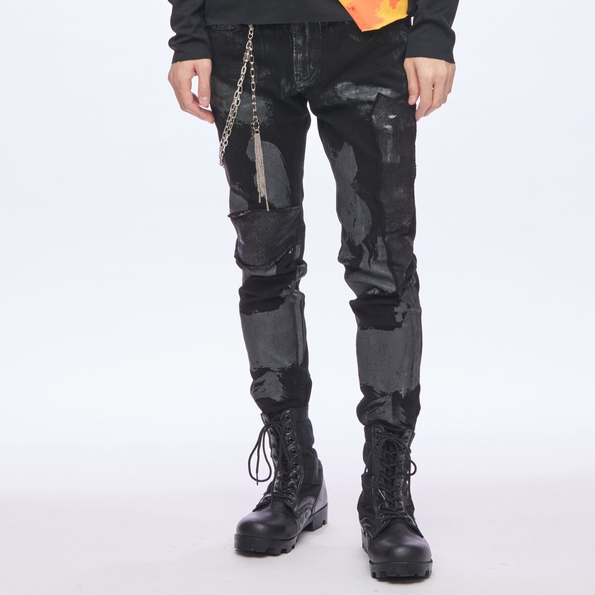 爆上戦隊ブンブンジャー 振騎玄蕃 衣装 パッチデニム キャストサイズ 爆上戦隊ブンブンジャー×h.NAOTO ブンオレンジ／振騎玄蕃 パッチデニム