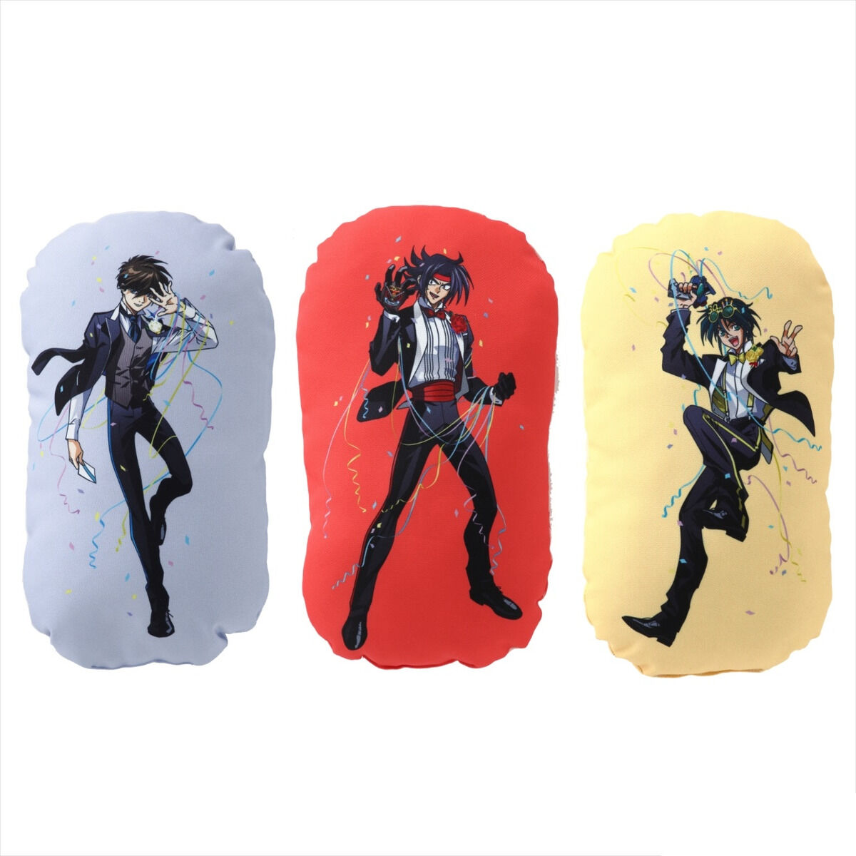 ガンダムGWX 周年イラスト ミニクッション（ヒイロ、ドモン、ガロード