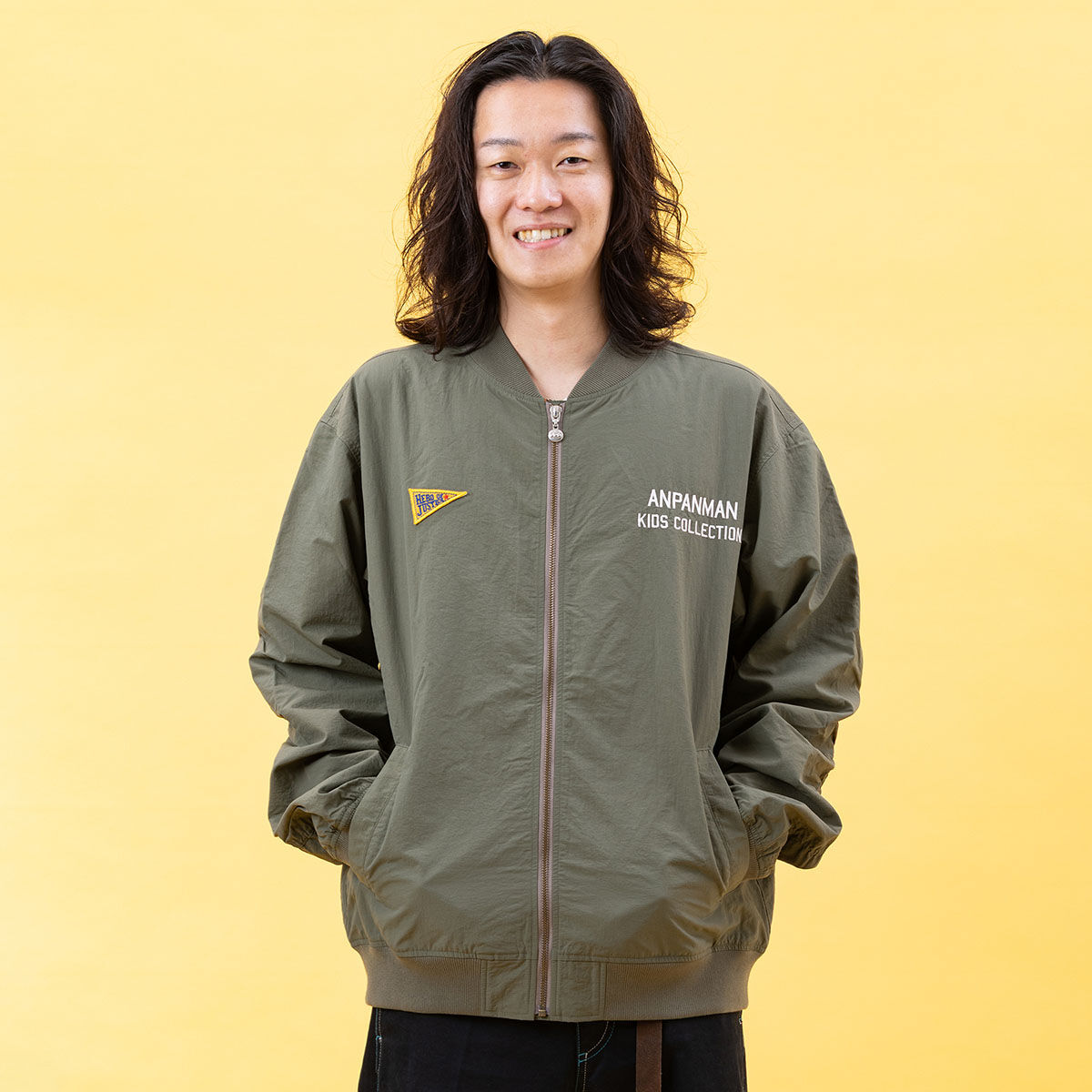 アンパンマン ばいきんまんナイロン刺繍MA‐1大人 | それいけ