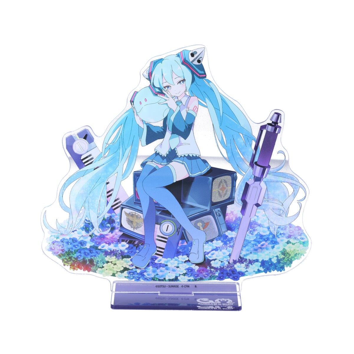 【レア？】初音ミク ビック3Dパネル ガンダム45周年 × 初音ミク ビッグアクリルスタンド 初音ミク