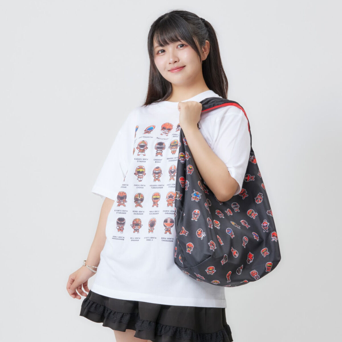 スーパー戦隊シリーズ 歴代レッド デフォルメ たためるトートバッグ