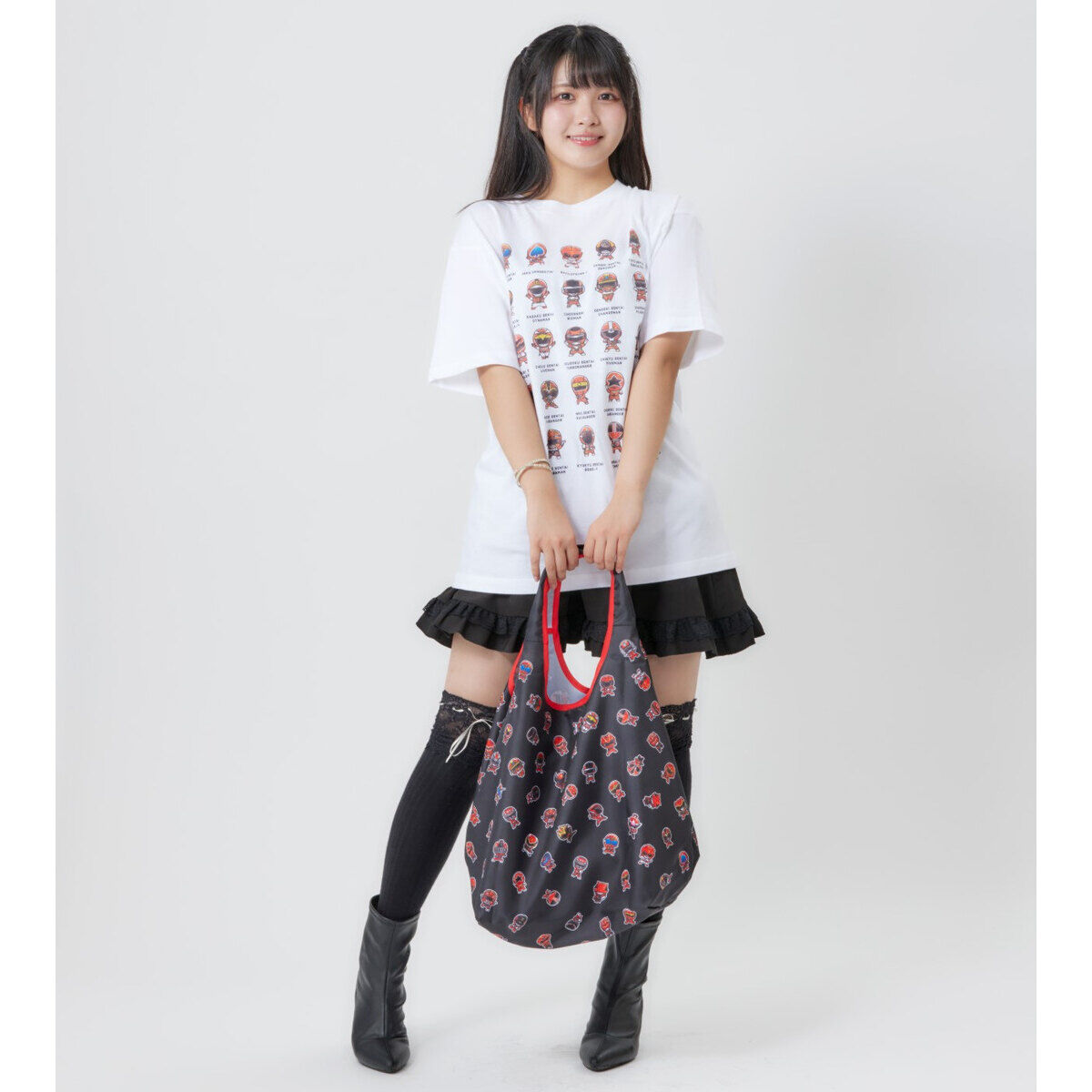 スーパー戦隊シリーズ 歴代レッド デフォルメ たためるトートバッグ