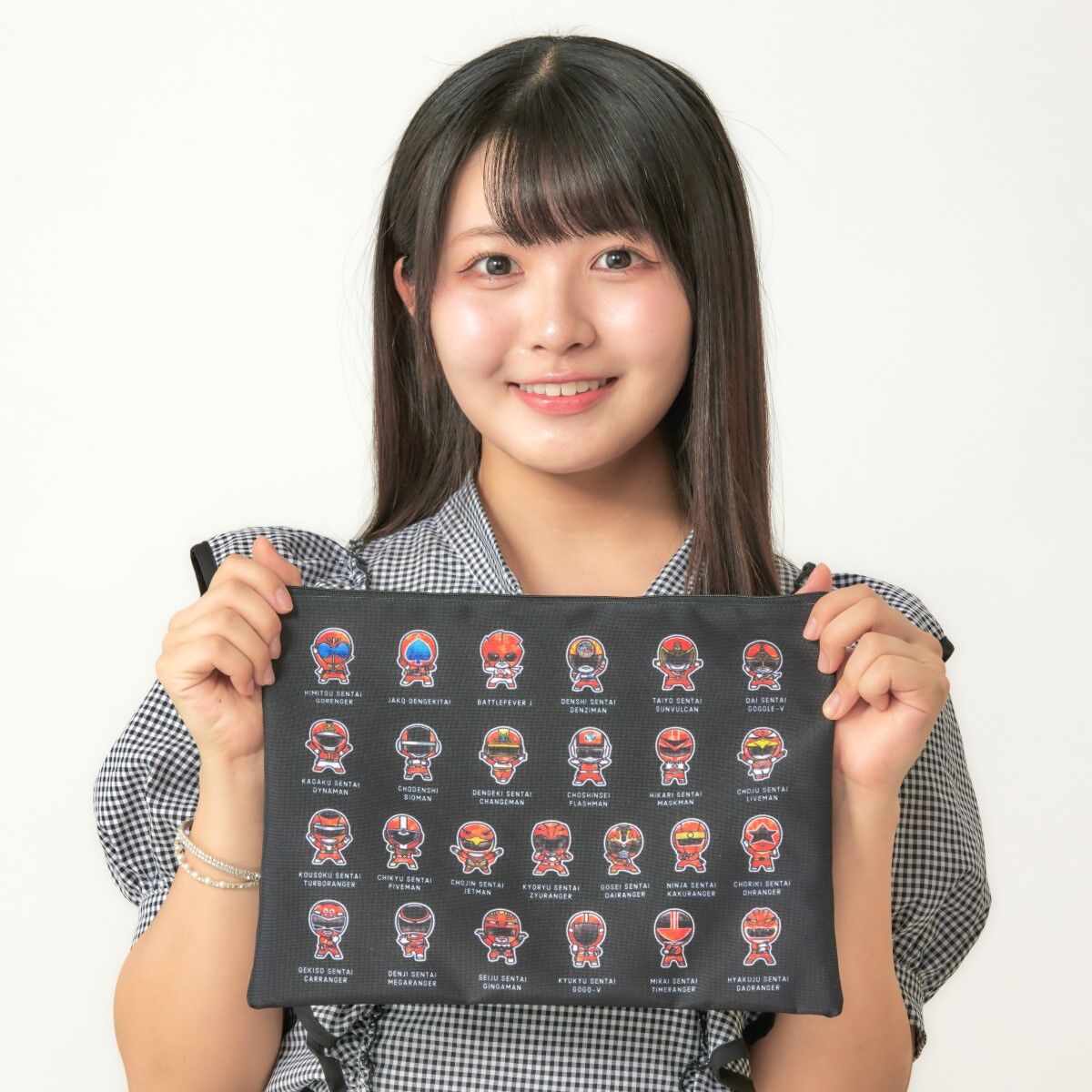 スーパー戦隊シリーズ 歴代レッド デフォルメ フラットポーチ（大