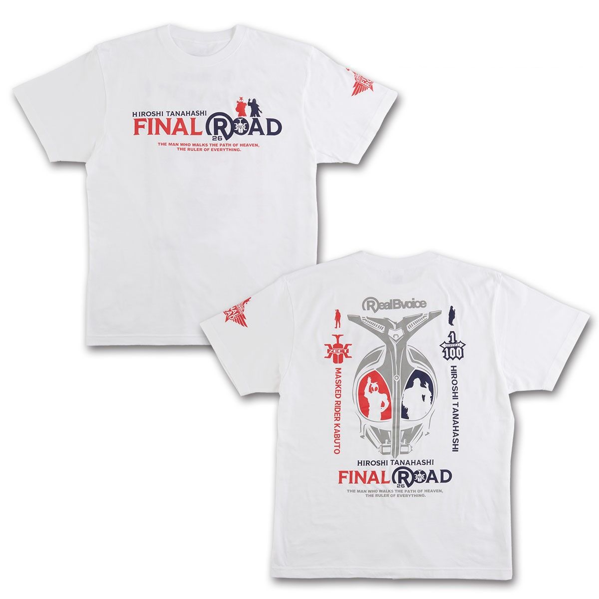 仮面ライダーカブト×棚橋弘至×RealBVoice Tシャツ（白） | 仮面