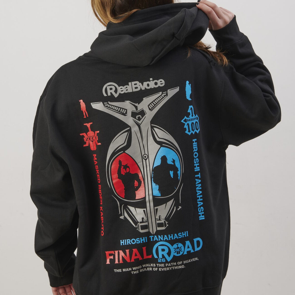 仮面ライダーカブト×棚橋弘至×RealBVoice プルパーカー（黒） | 仮面