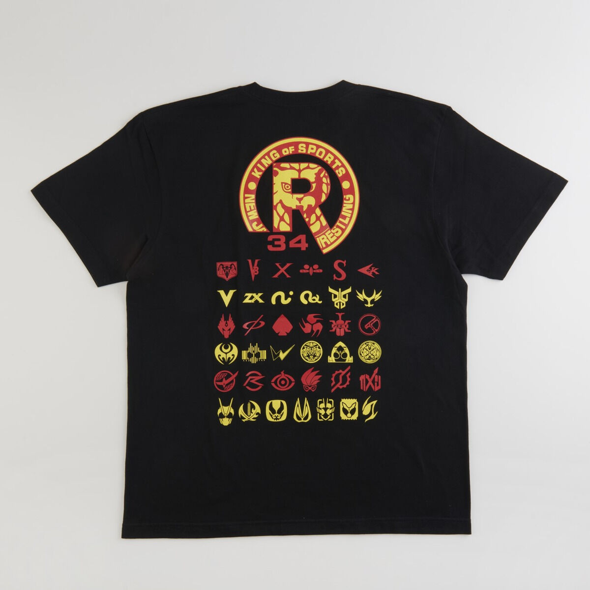 新日本プロレス　グッズ 仮面ライダーシリーズ×新日本プロレス×RealBVoice Tシャツ（黒